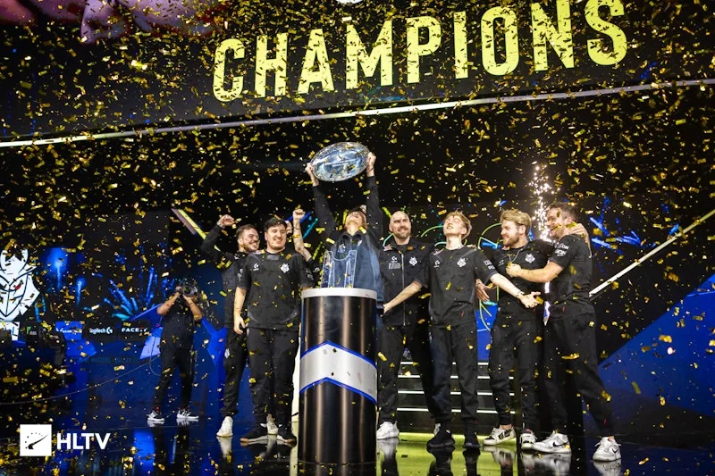 G2 celebrate their IEM Dallas 2024 championship